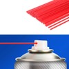 100 PCS Red Plastic Spray Can Straws, 4.72 Inch Long