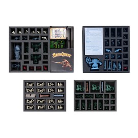 Feldherr foam + Organizer Bundle compatible with HeroQuest (2021) Mythic Box + 3 expansions - in original board game boxes
