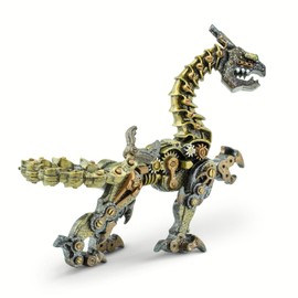 Safari Ltd. Steampunk Dragon Figurine - Hand-Painted 7" Model Figure - Fun Educational Fantasy Toy for Boys, Girls & Kids Ages 4+