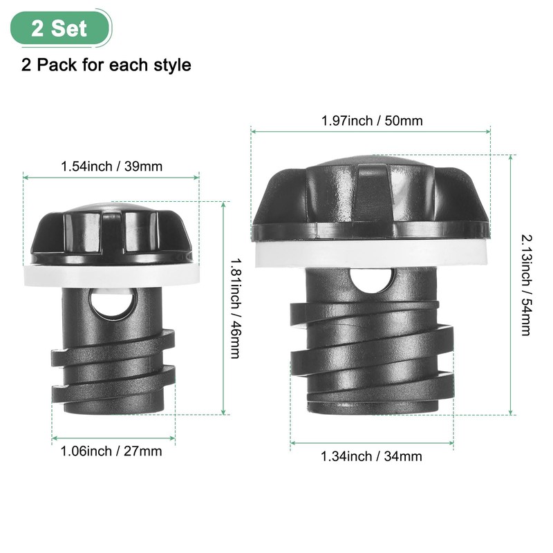 M METERXITY 2-Set Cooler Drain Plug Combo Replacement, Large &