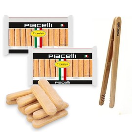 PIACELLI 2 Pack of Sovaiardi Traditionally Baked Ladyfingers Made from Natural Ingredients - Sponge Lady Fingers for Tiramisu - Sweet & Light Champagne Ladyfingers 7oz/each