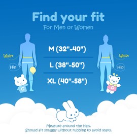 Bambino Bellissimo Landign Zone Printed Adult Diapers - 48 Count (Large 38'' - 50'')