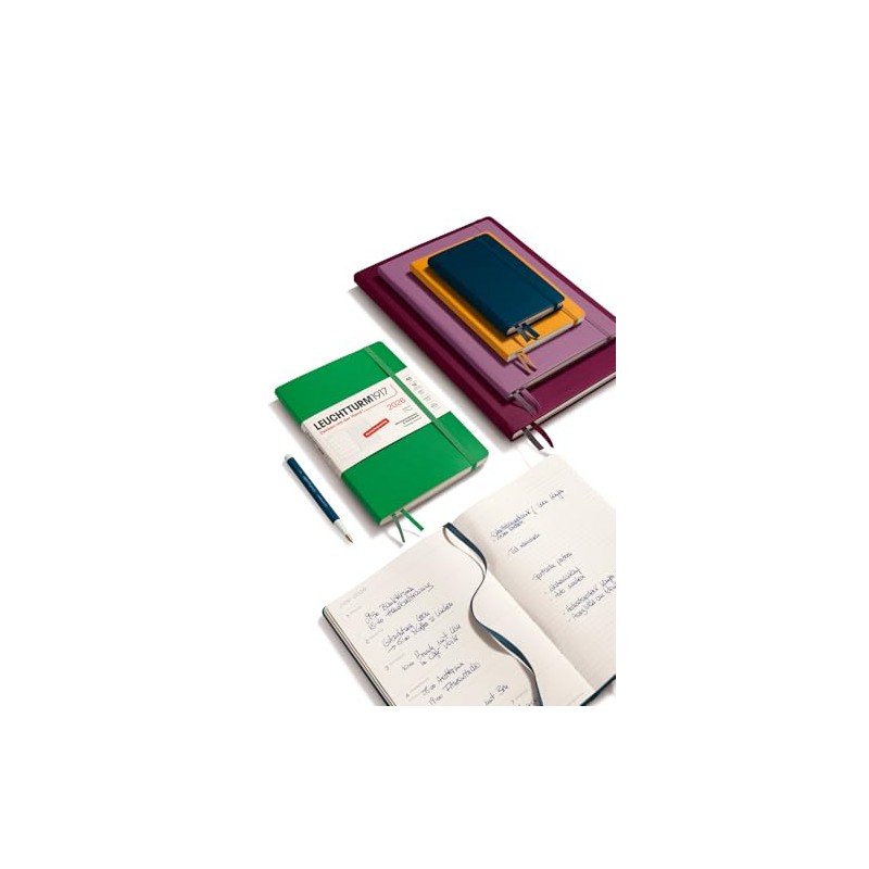 LEUCHTTURM1917 372499 Weekly Calendar & Notebook Medium (A5) 2026, 12