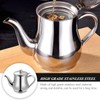 iplusmile Stainless Steel Oil Container with Strainer Oil Storage Pot