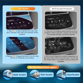 LFOTPP Screen Protector for 2022 2023 2024 2025 Lucid Air Plastic 2022-2025 Lucid Air[Pure/Touring/Grand Touring/Dream Edition/Sapphire] AC Climate Control