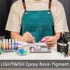 LIGHTWISHレジン 着色剤 レジン液 UVレジン用染料 メタリックカラー 10色 エポキシ樹脂顔料 高濃度 レジン液用 樹脂着色用
