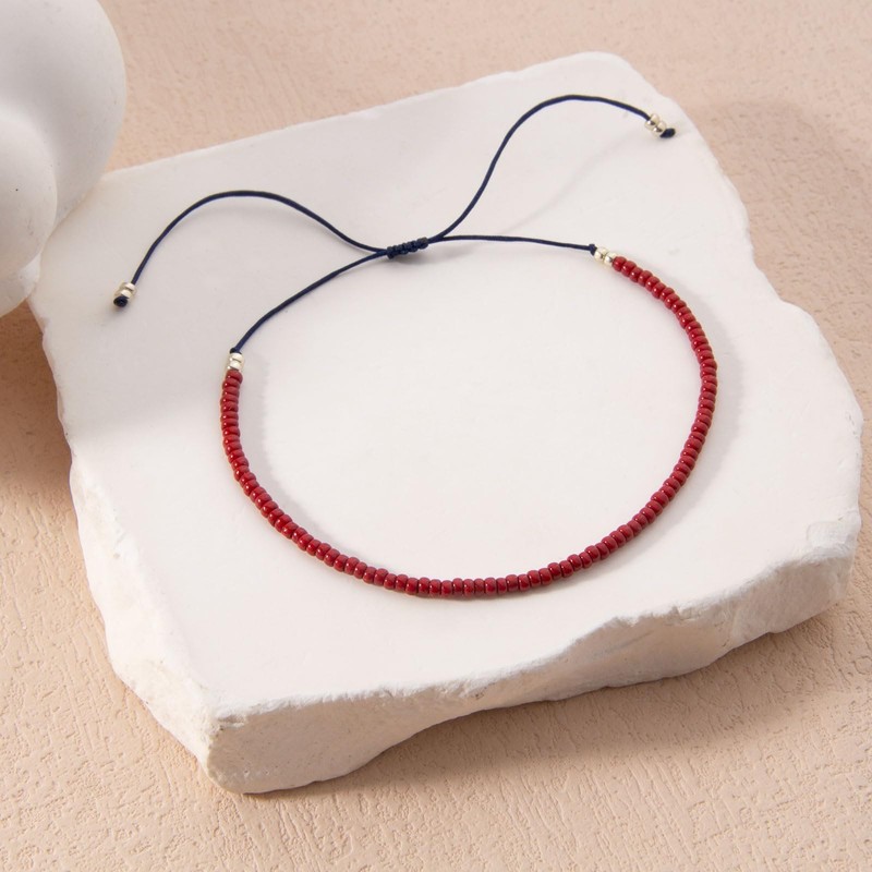 Colorful Friendship Bracelets Beaded Thin Strand Bracelets Women Fashion Jewelry