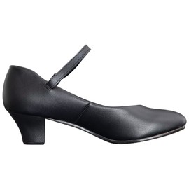 ARCLIBER Character Shoes for Women Ankle Strap 1.55" Dance Heels for Ballroom Salsa Tango 10.5 Black