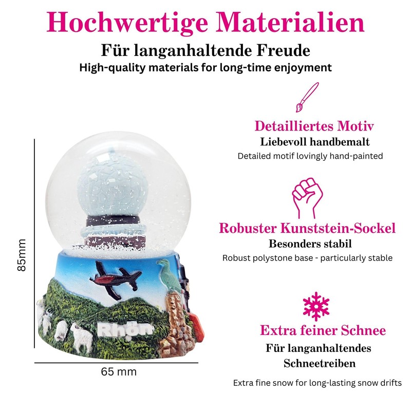 Souvenir Snow Globe Rhön | Wasserkuppe Kreuzberg Monastery Rhönschaf |