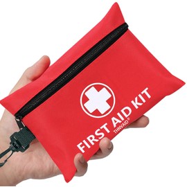 Mini First Aid Kit - 147 Piece Small First Aid Kit,with Rotatable Buckle Ideal for Cars, Schools, Sports, Homes, Travel, Camping, Hiking ﻿
