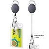 Fledomx 3 Pack Retractable Badge Reels with Clear Vertical ID