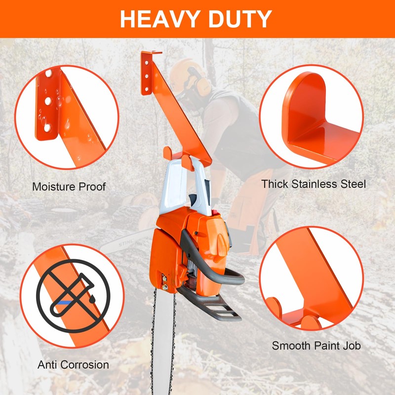 3 in 1 Chainsaw Holder 10" - Heavy Duty Chainsaw