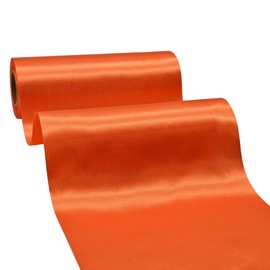 BVIEAKD Wide Orange Satin Ribbon 8 Inch x 25 Yards Solid Fabric Ribbon for Cutting Ceremony kit Grand Opening Wedding Birthday Party Decoration Bows Chair sash