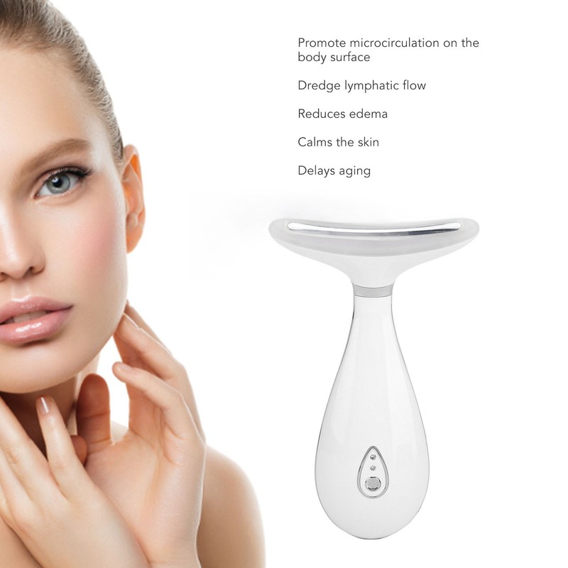 Face Neck Beauty Device Vibration Skin Lifting Tightening Color LED