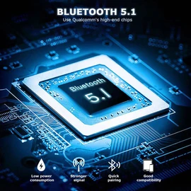 Bluetooth Headset V5.0, Wireless Bluetooth Earpiece 24Hrs HD Calling,CVC8.0 Dual Mic Noise Cancelling, Hands-Free Bluetooth Earphone for Driving/Business/Office (Blue)