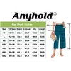 Anyhold Womens Capri Pants Loose High Waisted Wide Leg Lounge