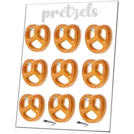 Colingmill Pretzel Holder Display Stand Oktoberfest Acrylic Wall Clear Pretzel Board for Dessert Donut Table Brezn Holder Stand Board Decoration for Oktoberfest, Parties, Bakeries and Bierzelt