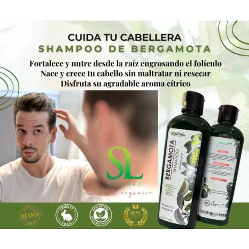 Sachel Shampoo De Bergamota 500ml Calidad Premium.