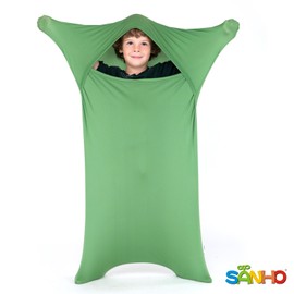 SANHO Calcetines sensoriales de primera calidad, versión actualizada, grande, 70 pulgadas de largo x 28 pulgadas de ancho, bueno para altura: 63 pulgadas + verde