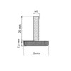 SKIR'CO 4 pcs, Furniture Leveling Feet M5 x 20 mm,
