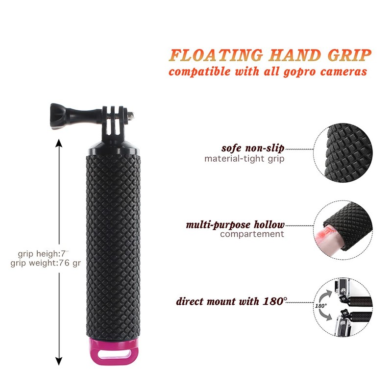 Geila Waterproof Floating Hand Grip Tripod Stick Handle Mount Accessories