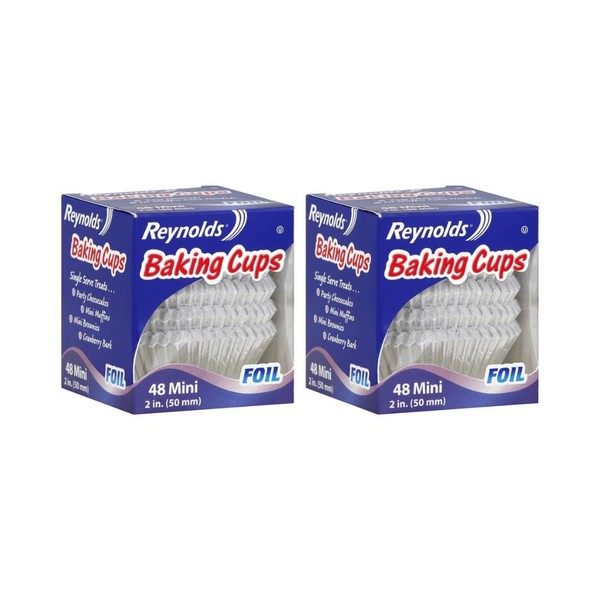 Reynolds Bakers Choice Mini Foil Baking Cups, 48 Counts, (Pack