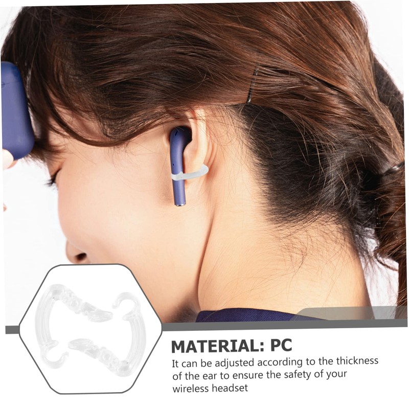 LALAFINA 2pcs Lost Earphone Hooks for Durable Clips to Prevent