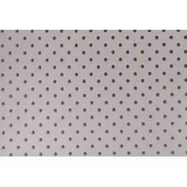 2'x2' White Plastic Perforated Tile with 1/8" Diameter Holes-5 Pack