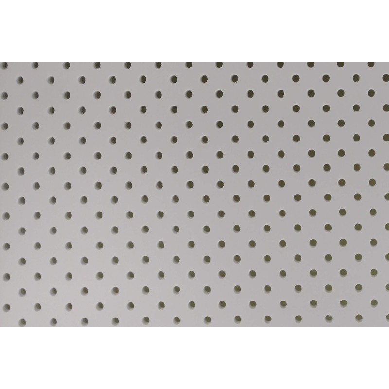 2'x2' White Plastic Perforated Tile with 1/8" Diameter Holes-5 Pack