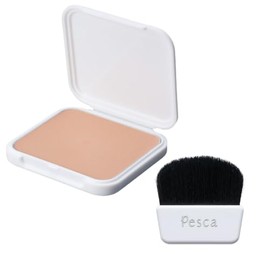 PESCA Pixijellique Serum Powdery BB-EX [Nude Ochre for Normal Skin] Refill & Face Brush Set
