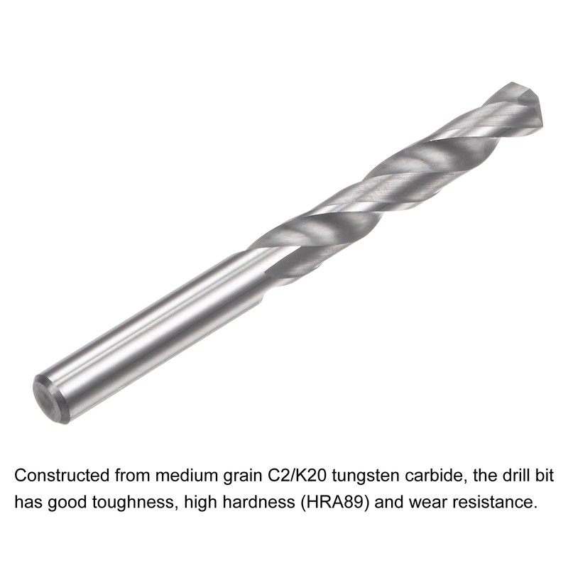 sourcing map Pack of 2 Solid Carbide Drill Bits Spiral