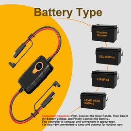 50W Smart Solar Boost-Buck MPPT Solar Charge Controller Solar Panel for 12V/24V36V/48V Lead-Acid, LiFePO4, Gel, Flooded Batteries in Golf Cart Vehicles Trolling Motor E-Bike E-Scooter Forklift