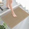 AIBIIN 18"x30" Brown Waffle Bath Mat Super Absorbent Non Slip
