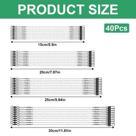 UEAVOID Pack of 40 Steel Leader Pike Anti-Bite Stainless Steel Wire Leaders with Swivels for Fishing in Saltwater and Freshwater