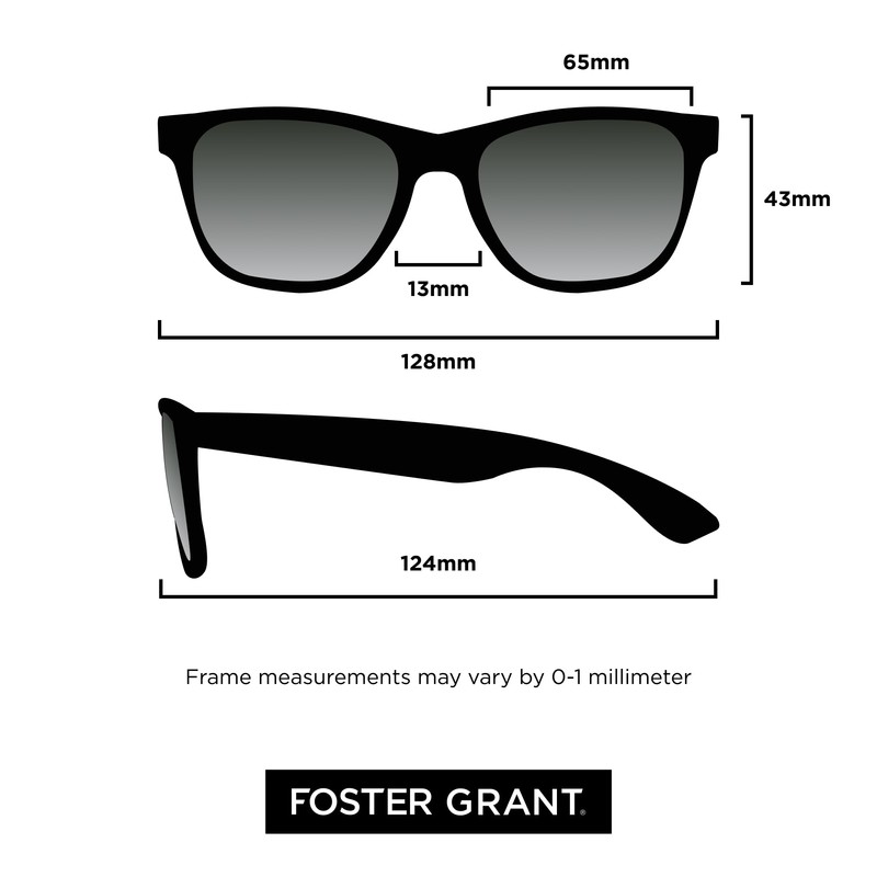 Foster Grant Women's Vera Rectangle Sunglasses, White, 64mm US