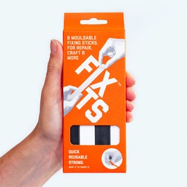 Fixits Hardening Putty Sticks - Stronger than glue -Reusable Plastic Fixing Sticks For Everyday Fixes - Mouldable Putty for Repairing, Crafting, Creating - Ideal DIY Tool - Pack Of 8 Large 10g