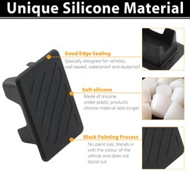 JERBOR 2Pack Silicone Pickup Trucks BedRail Stake Pocket Covers for Dodge Ram 1500 2500 3500 2009-2018 Truck Bed Rail Stake Pocket Plugs