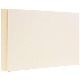 JAM PAPER Blank Flat Note Cards - 4 5/8 x 6 1/4 (Fits in A6 Envelopes) - Ivory Panel - 50/Pack