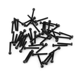 Akozon M3 Hex Socket Screw Set, Black Head Screw Set, 12.9 Degrees, Alloy Carbon Steel, 4-50 mm (M3 x 25 mm, Fully Threaded, Pack of 50)