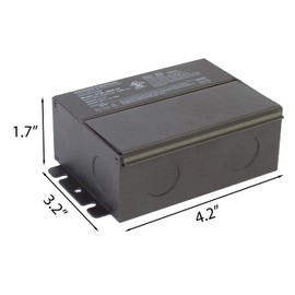 LEDupdates 24v Dimmable LED Driver, UL Listed 96w Class 2 Power Supply 4A Mini Size Triac/ELV/MLV Built-in Junction Box Compatible with Lutron and Leviton Wall dimmer for LED Strip Light