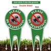 2 Pack No Poop Dog Signs Please Be Respectful Signs,