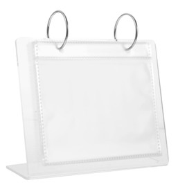 Kichvoe Desktop Flip Photo Album, 5inch Acrylic Flip Picture Frame Clear Acrylic Photo Collection Scrapbook Album Holder