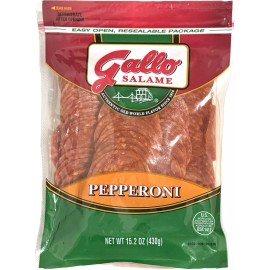 Gallo Salame 1 Pack Gallo Italian Dry Salami Pepperoni Sliced, 55% Less Fat, 60% Less Sodium - Pepperoni Sliced