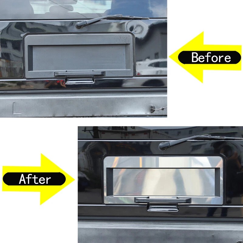 AUG Bright Silver Stainless For Hummer H2 2003-09 Tailgate License