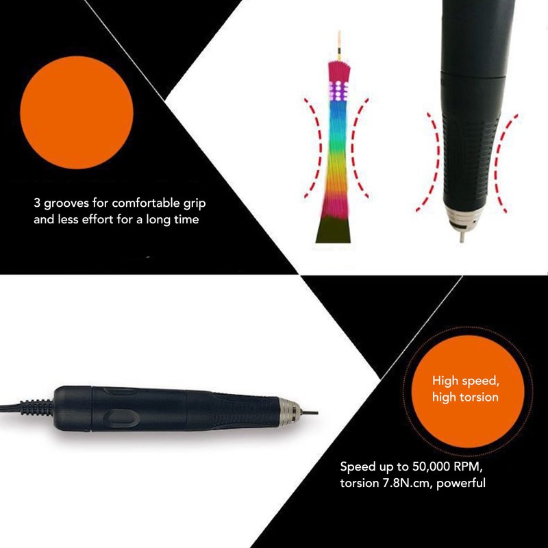 Micromotor Handle 50000RPM Brushless Powerful for Woodworking Polishing Nail Art