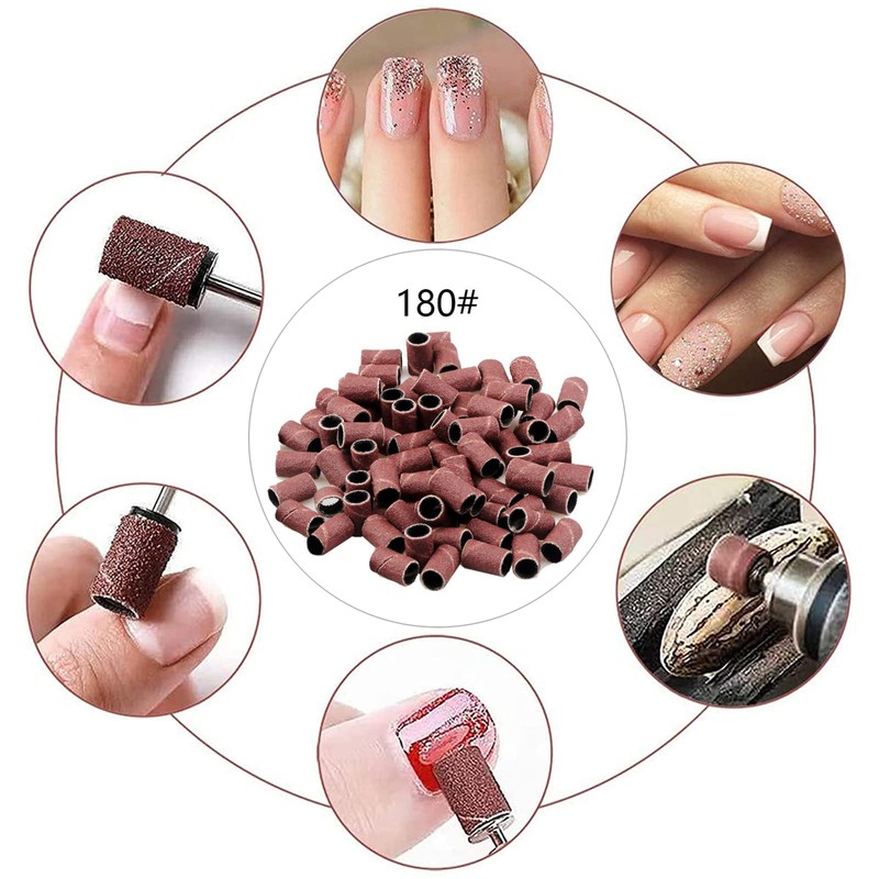 Jaimela #80 Sanding Caps Sanding Sleeves [Pack of 100], Sanding