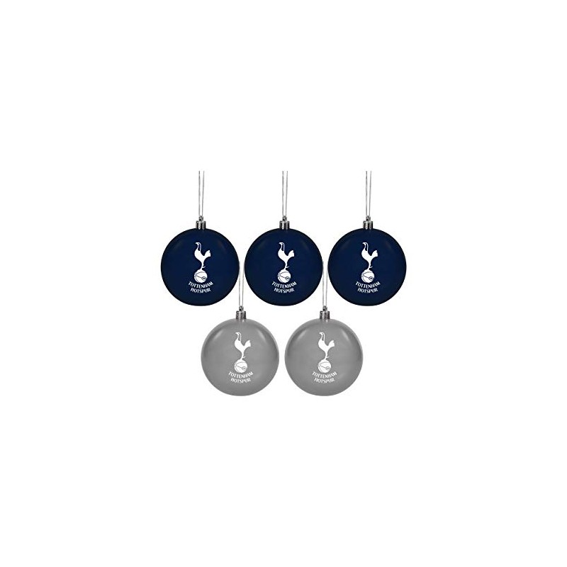 FOCO TOTTENHAM FC 5 PACK CREST BAUBLE WH