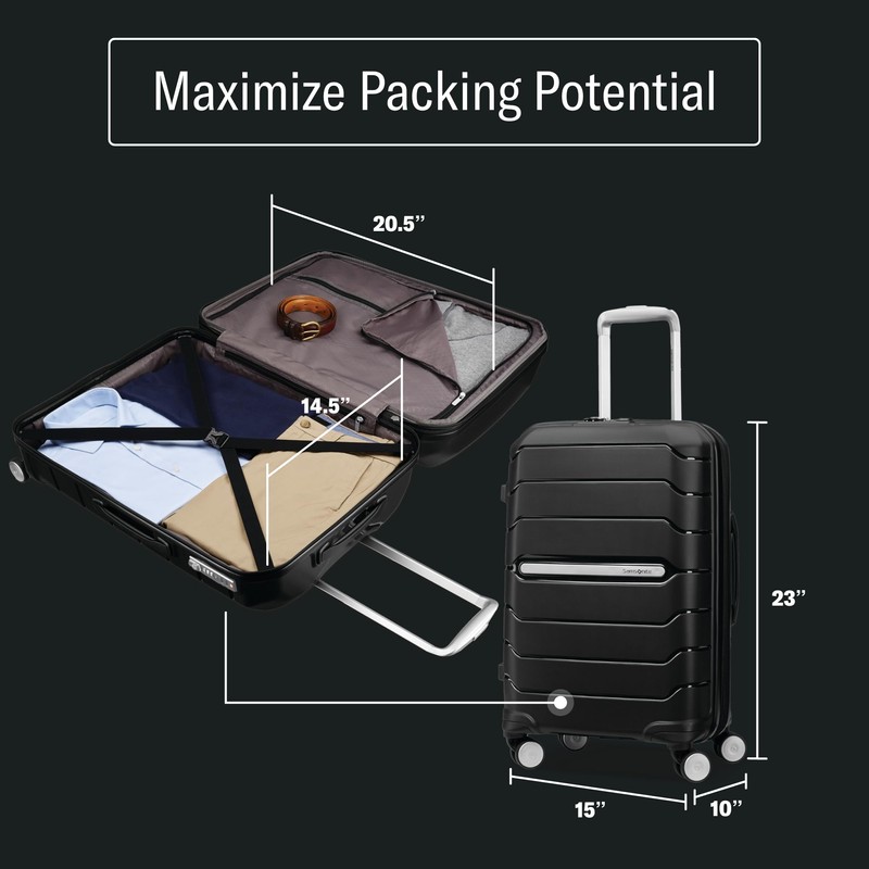 Samsonite Freeform Hardside Expandable with Double Spinner Wheels, Carry-On 21-Inch,