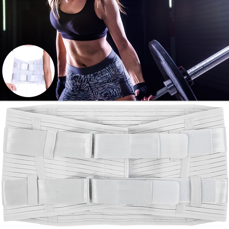 Steel Plate Compression Waist Training Belt Lower Back Brace Adjustable