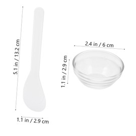 Vaguelly 1Set Beauty Mask Mixing Bowl Transparent Thick DIY Face Mask Bowls with Stirring Sticks for Spa and Home Use Durable and Easy to Clean for Skincare and Hair Care